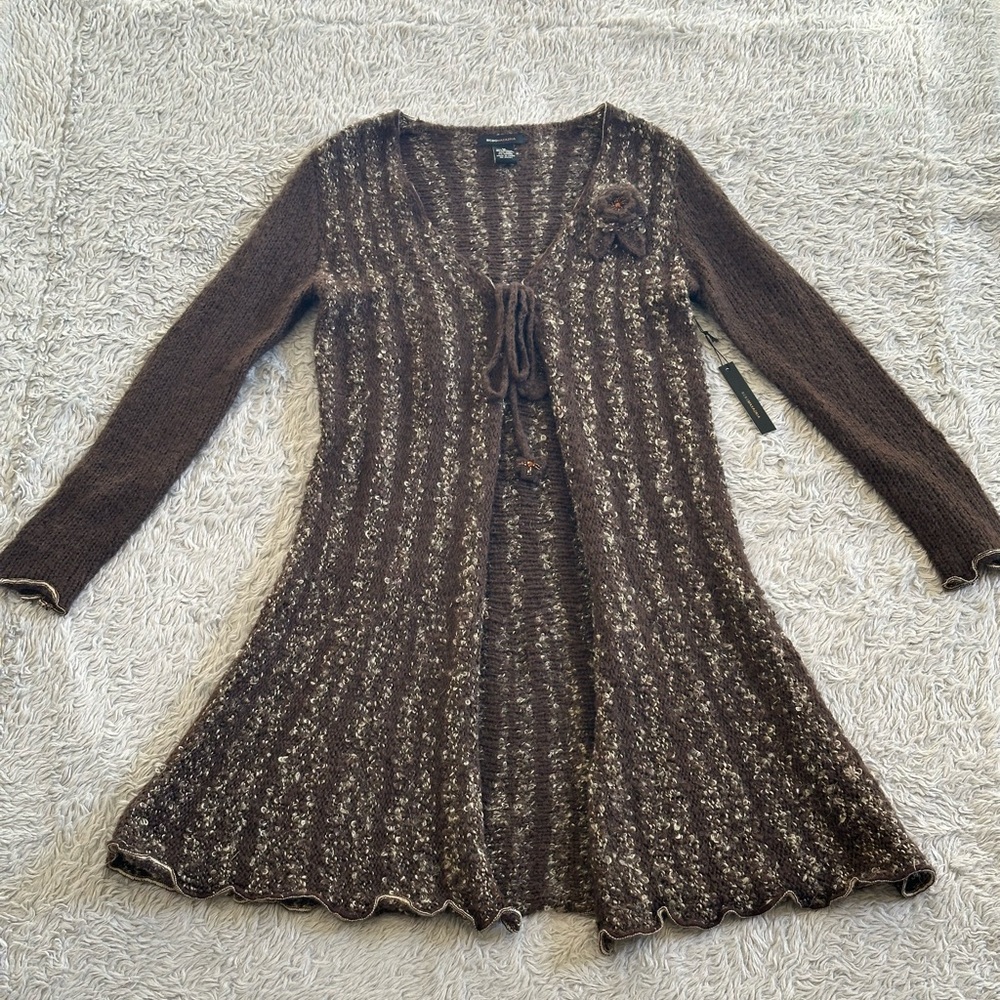 Brown BCBG MaxAzria Long Sweater, Size M - Picture 1 of 7